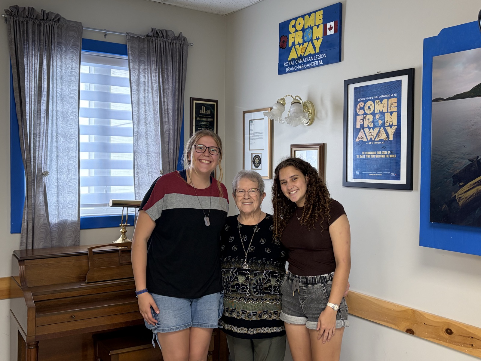 Aliyah and her friend with Beulah in Gander