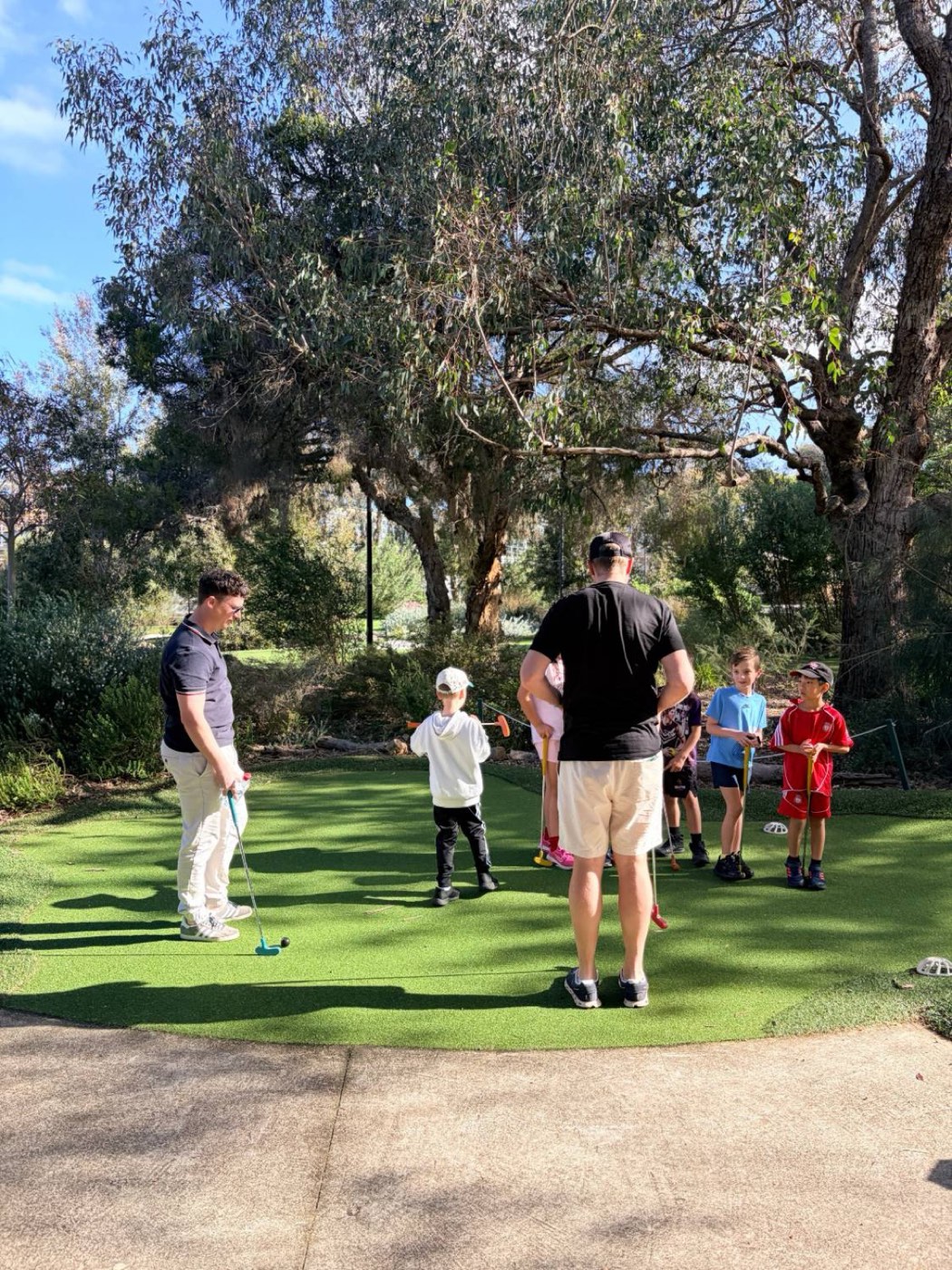 Mini golf at my nephew's birthday